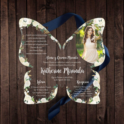 Acrylic Quinceañera Butterfly 01