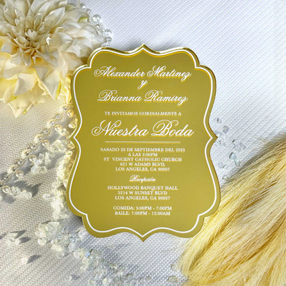 Acrylic Quinceañera Benalux Gold 01