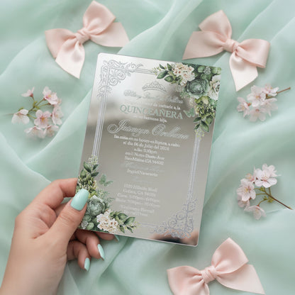 Acrylic Quinceañera Classic Silver 02