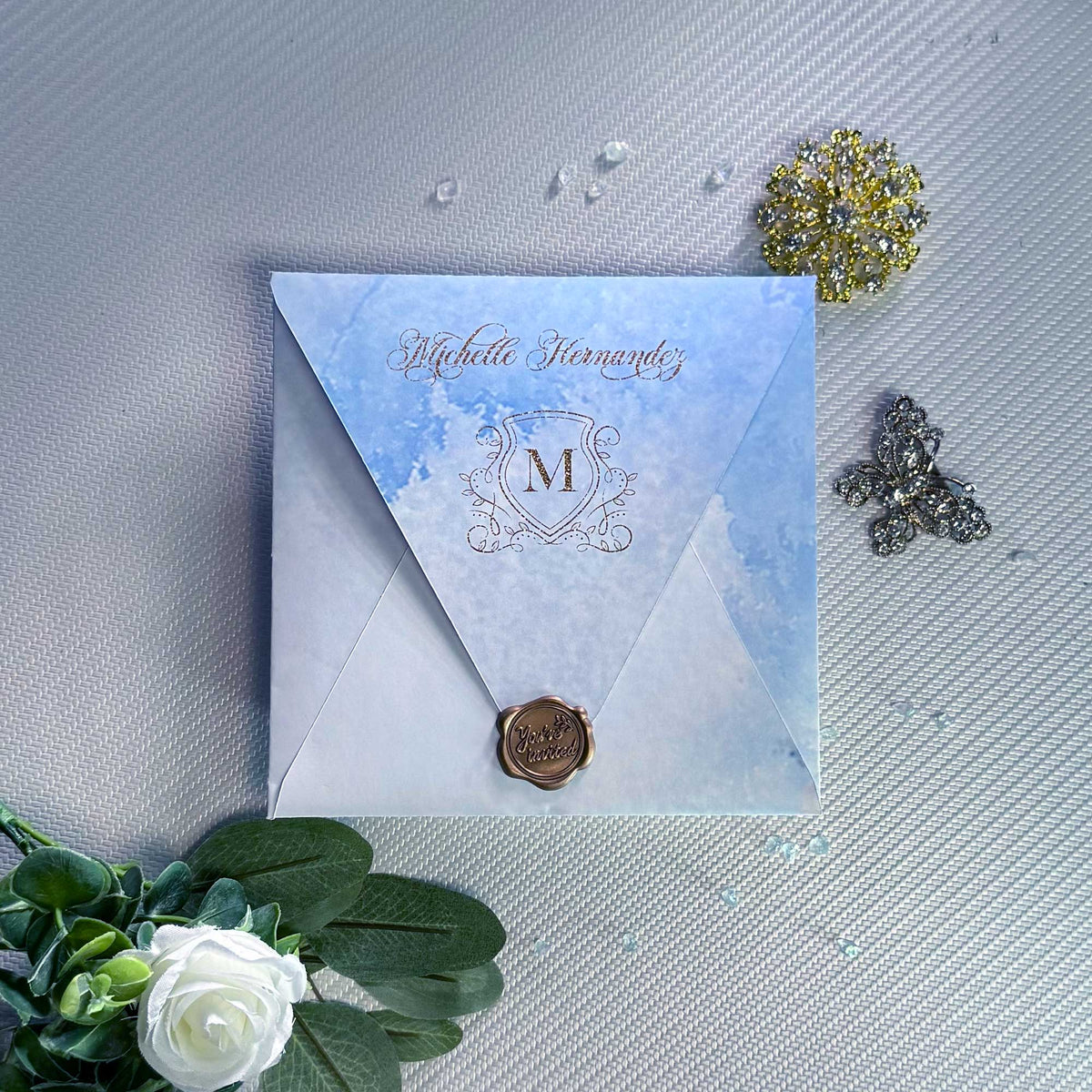 Quinceañera Deluxe Butterfly Blue
