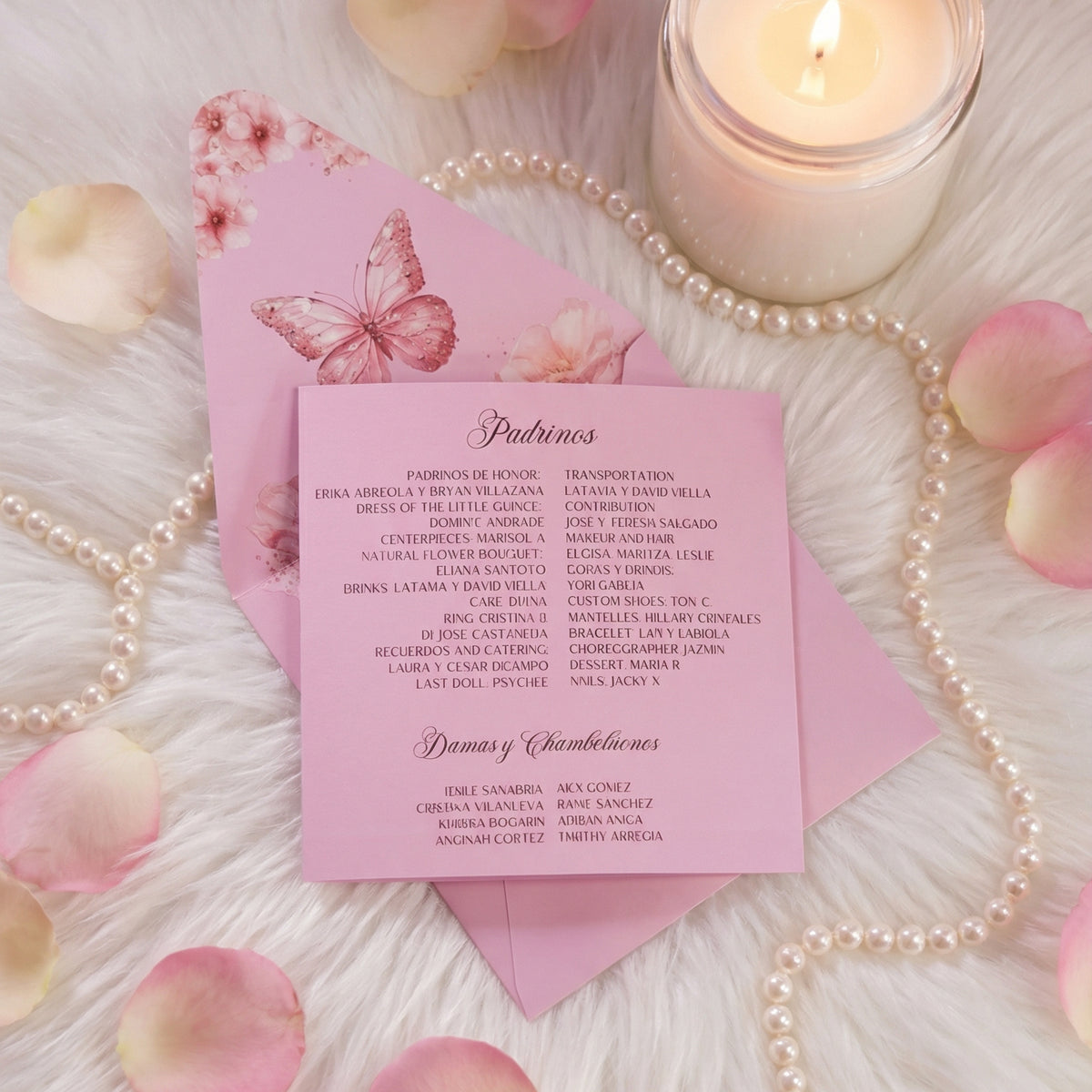 Quinceañera Deluxe Butterfly Pink
