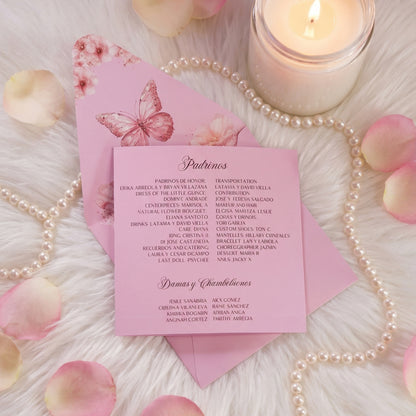 Quinceañera Deluxe Butterfly Pink