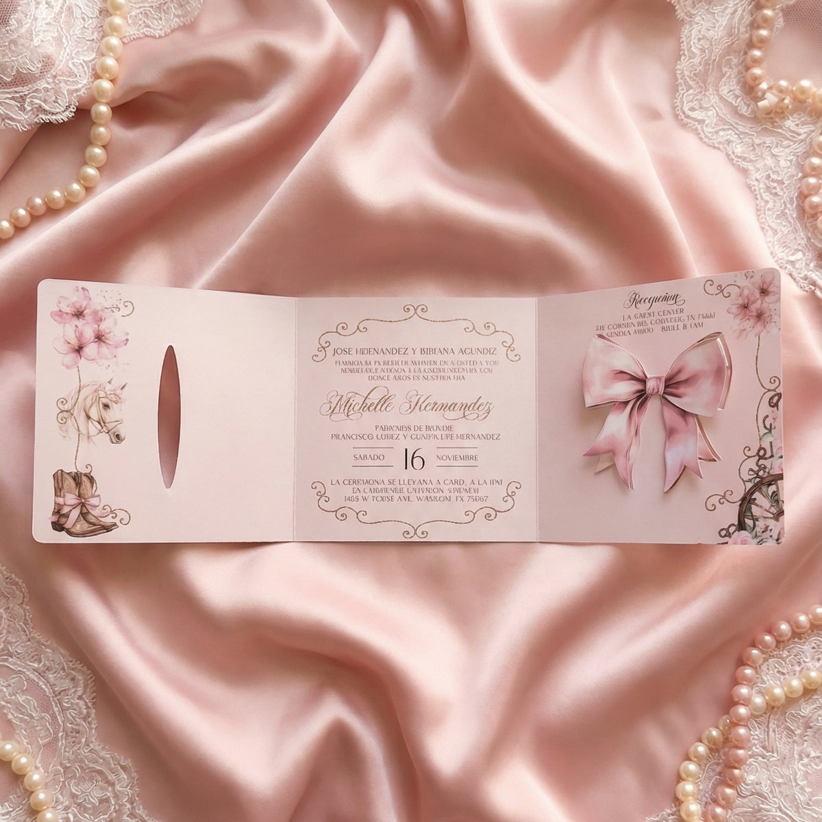 Quinceañera Deluxe Western Blush Coquette