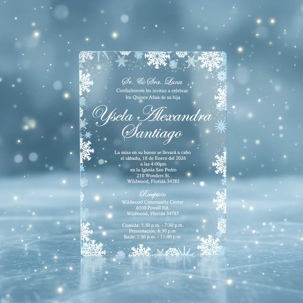 Acrylic Quinceañera Classic 5"x7" 04 Winter