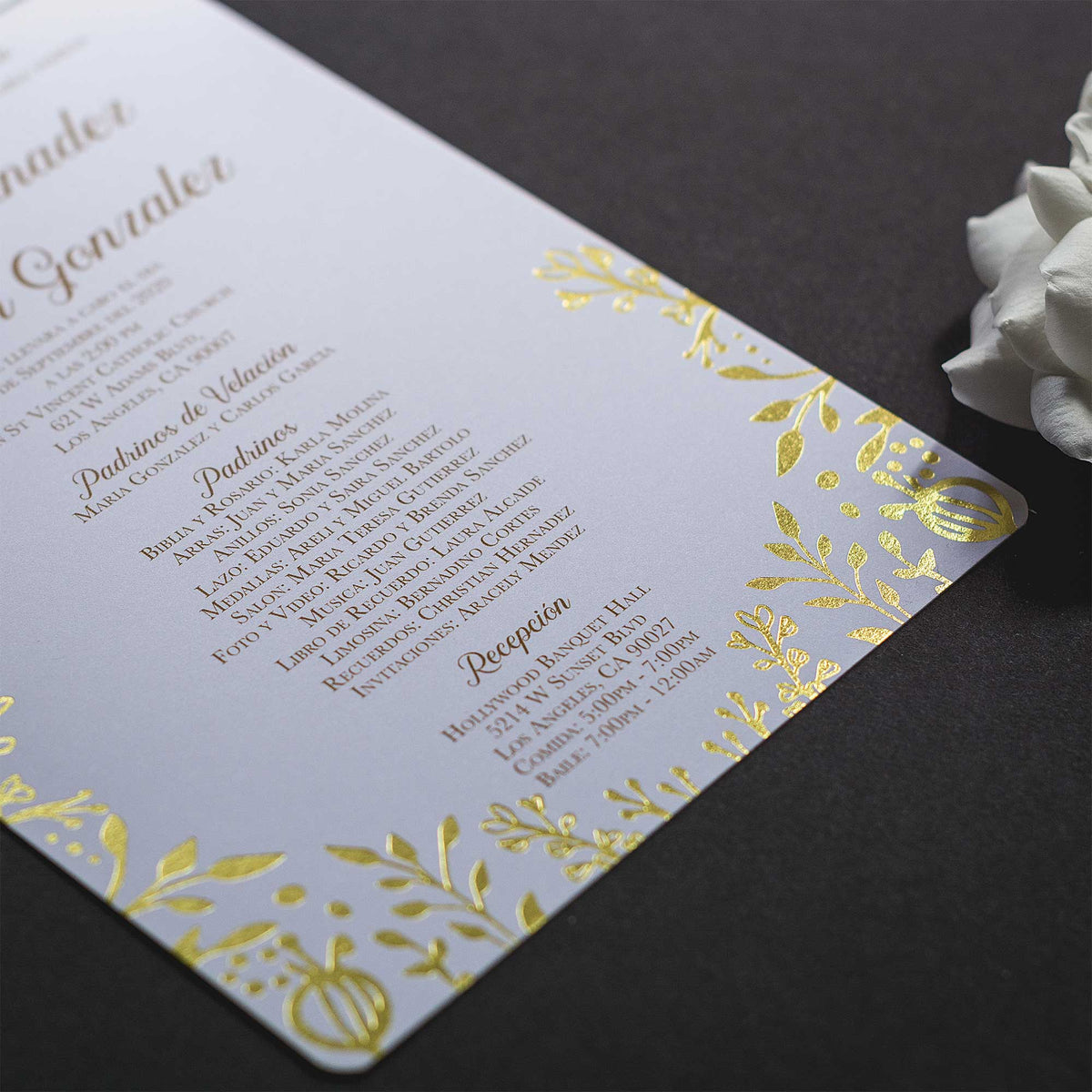 Wedding Beauty Gold Foil