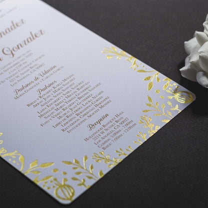 Wedding Beauty Gold Foil