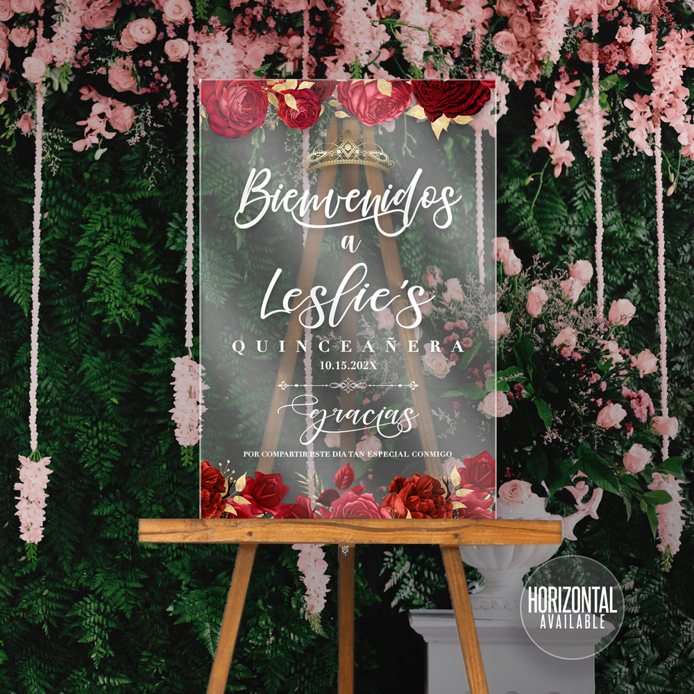Acrylic Welcome Signs - Quinceañera or Sweet Sixteen 14