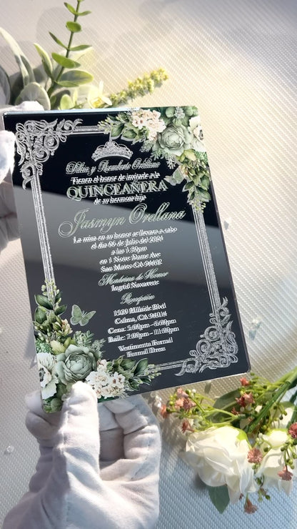 Acrylic Quinceañera Classic Silver 02